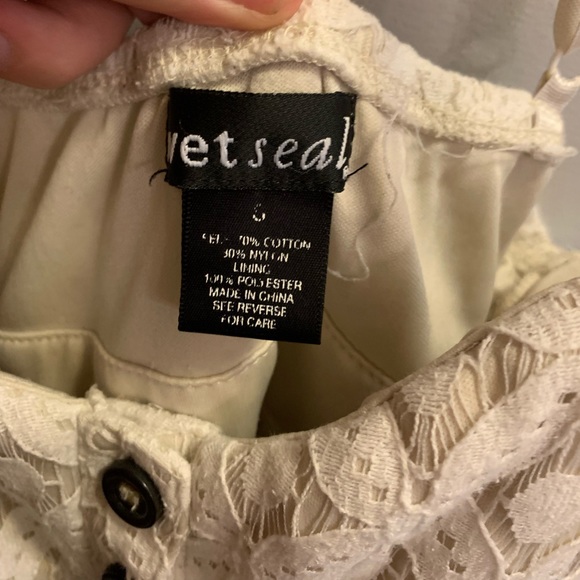 Wet Seal white lace button down sundress - Picture 7 of 8
